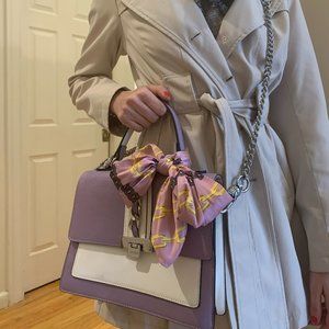 Aldo purple top handle medium satchel, crossbody